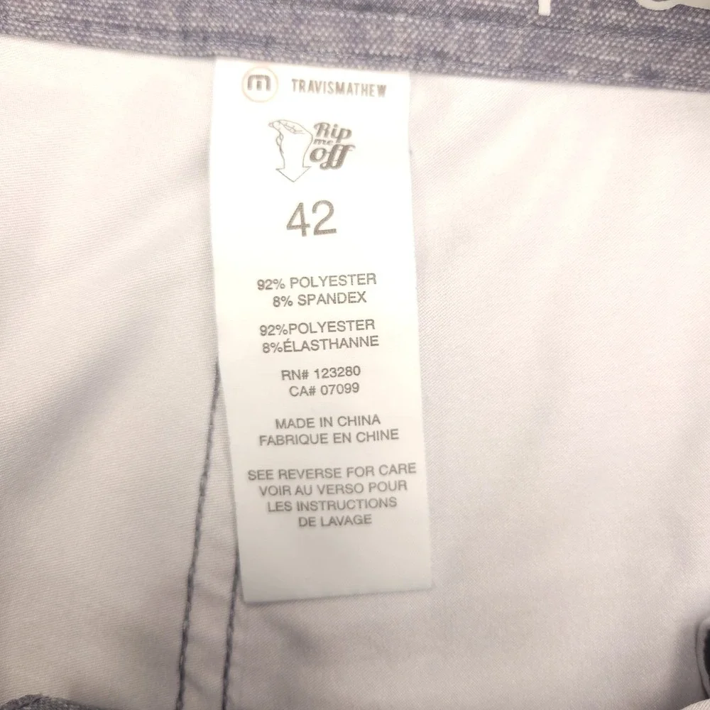 Travis Mathew Mens Size 42‎  Board Shorts Swim Trunks Blue White Gray